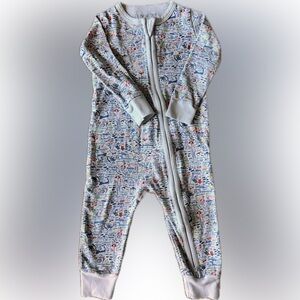 Playful Patterned Kids Footie Pajamas